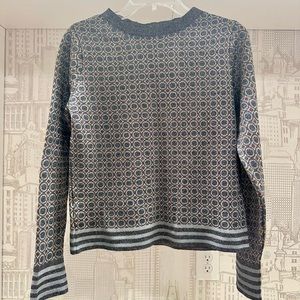 Mango Sweater Top Circular Pattern with Lurex Size 8